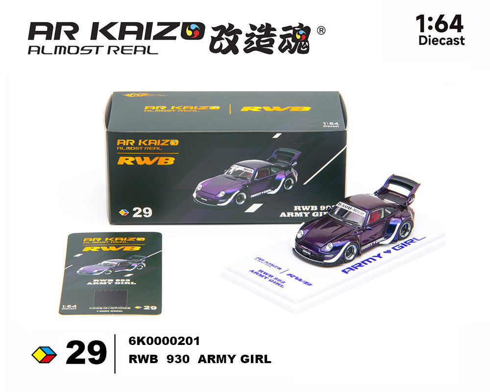 Almost Real - 1:64 KAIZO RWB 993 Army Girl Special Edition – Candy Purple
