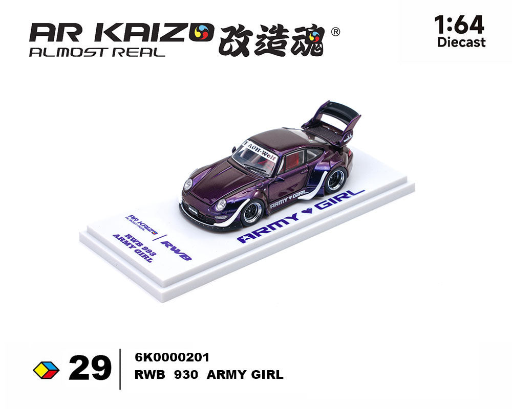 Almost Real - 1:64 KAIZO RWB 993 Army Girl Special Edition – Candy Purple