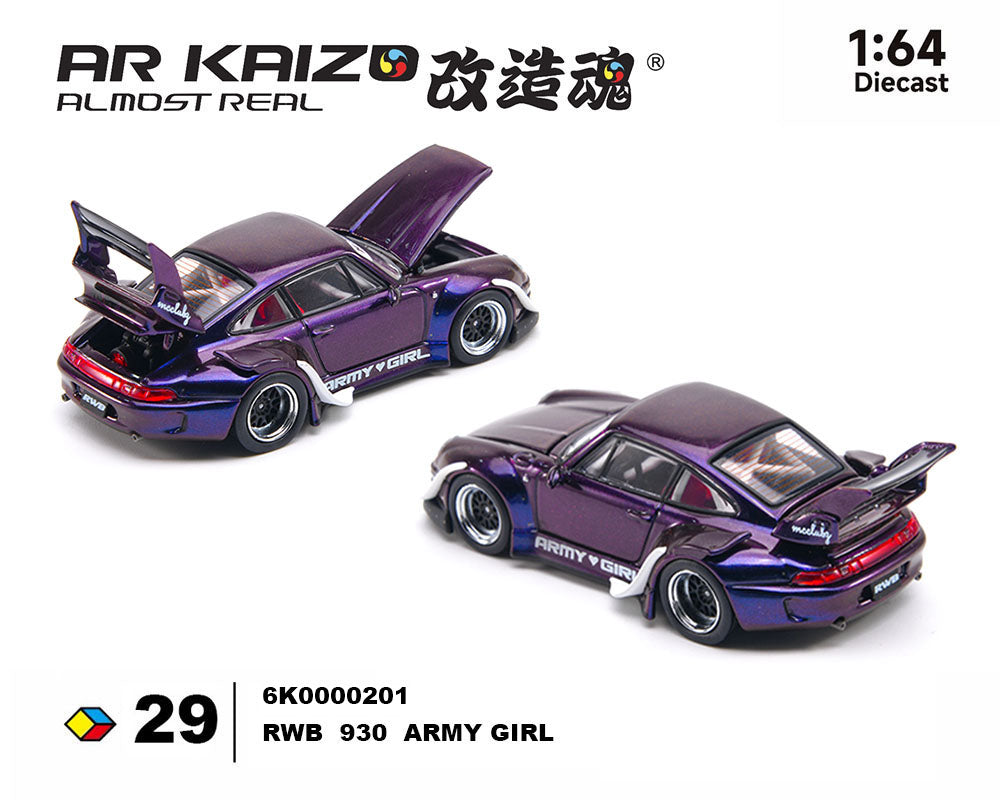 Almost Real - 1:64 KAIZO RWB 993 Army Girl Special Edition – Candy Purple