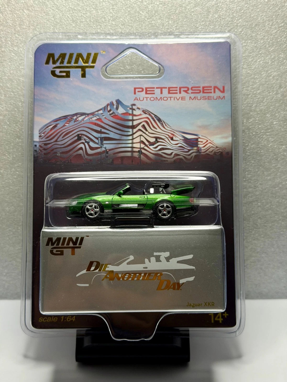 RARE! Mini GT 1:64 JAGUAR XKR 007 DIE ANOTHER DAY Petersen Museum Blister #908